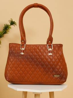 Teakwood - Leathers Women Tan Quilted Shoulder Bag