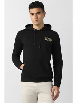 Van Heusen - Men Black Solid Hoodie