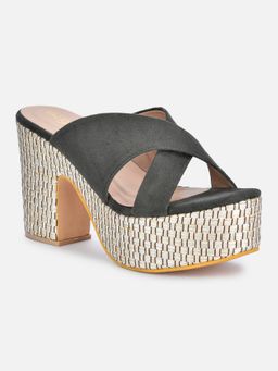 VALIOSAA - Olive Solid-plain Heels