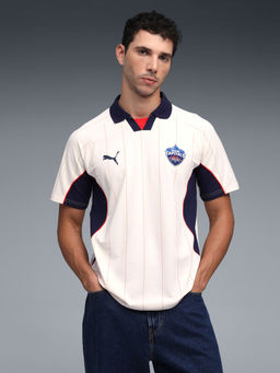 Puma - Men White X DC 2026 Striped Polo T-Shirt