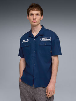 Puma - Men Navy Blue FAST & FURIOUS Typo Relaxed Fit Shirt