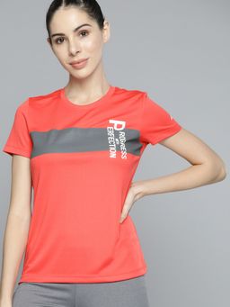 Alcis - Women Red Typography Printed Slim Fit T-shirt