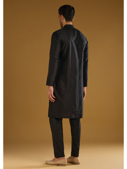 KALKI FASHION - Black Banarasi Silk Kurta with Pant