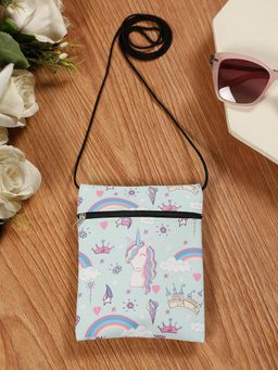 Stol'N - Blue Unicorn Rainbow Printed Sling Bag (2-6 Years)