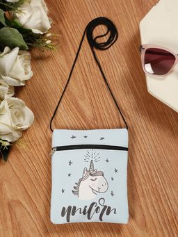 Stol'N - Blue Unicorn Printed Sling Bag (2-6 Years)