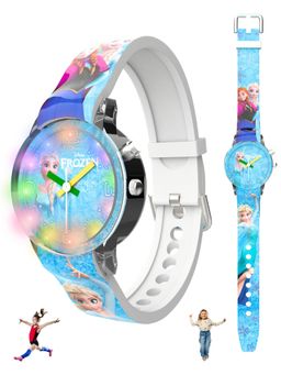 Spiky - Blue Disney Frozen Glowing LED Lights Analog Watch (3-4 Years)