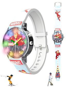 Spiky - Multi-Color Disney Iron Man Glowing LED Lights Analog Watch (3-4 Years)