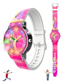 Spiky - Pink Disney Princess Glowing LED Lights Analog Watch (3-4 Years)