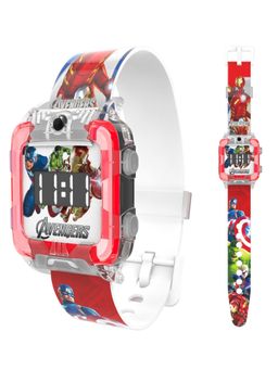 Spiky - Red Disney Square Printed Strap & Dial Digital Watch (3-4 Years)