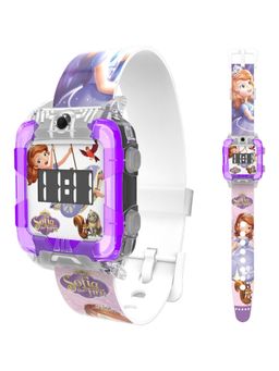 Spiky - Purple Disney Square Printed Strap & Dial Digital Watch (3-4 Years)