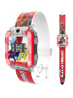 Spiky - Red Disney Square Printed Strap & Dial Digital Watch (3-4 Years)