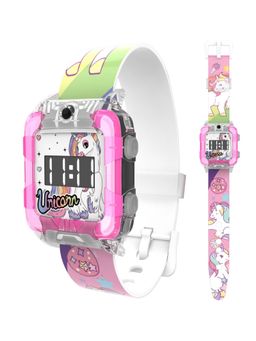 Spiky - Pink Disney Square Printed Strap & Dial Digital Watch (3-4 Years)