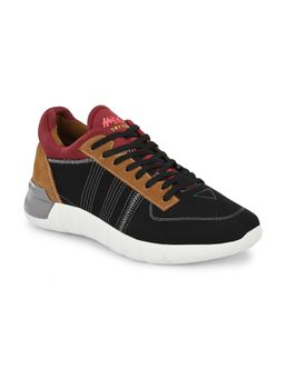 Hitz - Men's Black Lace-up Casual Sport Shoes