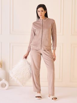 Sweet Dreams - Women Solid Jacket and Pyjama