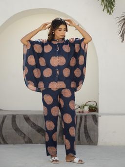 Clt.s - Blue Cotton Geometric Co-Ord Set