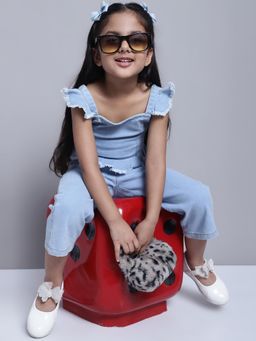 Superminis - Blue Denim Co-Ord Set for Girls