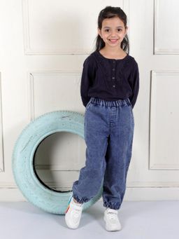 Superminis - Blue Jeans with Elastic Closure for Girls