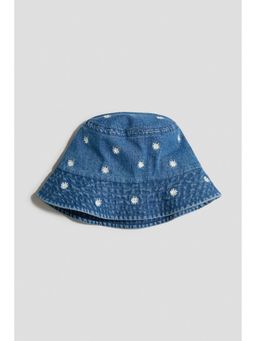 H&M - Girls Blue Embroidered denim bucket hat