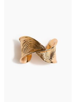 H&M - Women Gold Twisted cuff bracelet
