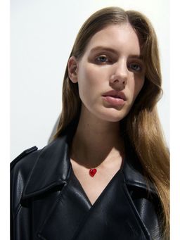 H&M - Women Red Heart-pendant necklace