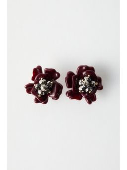 H&M - Women Brown Flower-shaped earrings