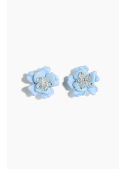 H&M - Women Blue Flower-shaped earrings