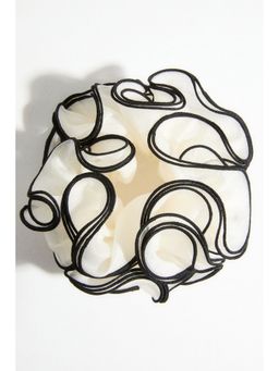 H&M - Women White Chiffon scrunchie