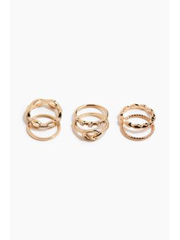 H&M - Women Gold 6-pack rings
