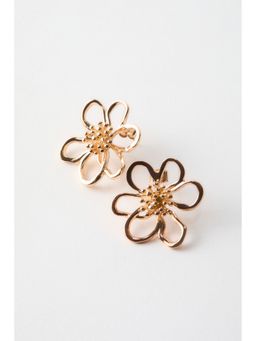 H&M - Women Gold Flower-shaped earrings