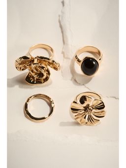 H&M - Women Gold 4-pack rings