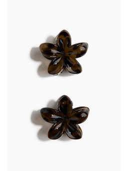 H&M - Women Brown 2-pack flower hair claws