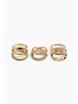 H&M - Women Gold 8-pack rings