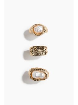 H&M - Women Gold 3-pack rings