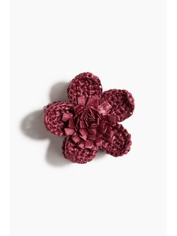 H&M - Women Red Flower-shaped straw hair claw