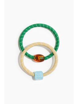 H&M - Women Green 2-pack hair elastics