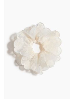 H&M - Women White Embroidered scrunchie