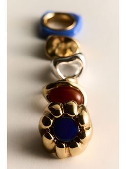 H&M - Women Gold 5-pack statement rings