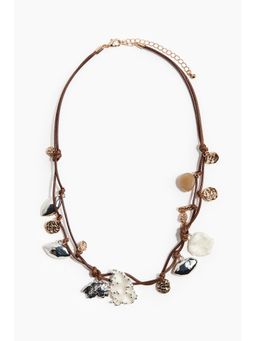 H&M - Women Brown Cord charm necklace