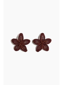 H&M - Women Brown Flower-shaped earrings