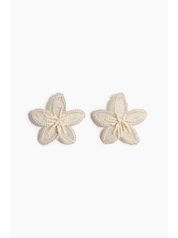H&M - Women White Flower-shaped earrings