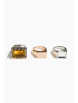 H&M - Women Gold 3-pack chunky rings