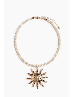 H&M - Women White Pendant rope necklace