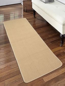 Saral Home - Cotton & Jute Bedside Runner-Beige-50X180 Cm