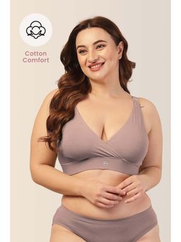 Zelena - Mauve Cotton Maternity Nursing Bra