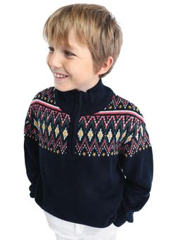 RARE ONES - Navy Blue Woven Sweater