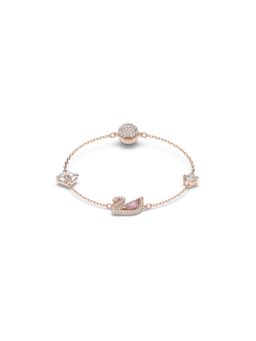 SWAROVSKI - Swan Bracelet, Magnetic Closure, Swan, Pink, Rose Gold-Tone Plated