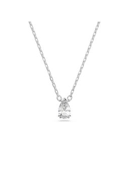 SWAROVSKI - Stilla Pendent, Pear Cut, White, Rhodium Plated