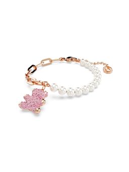 SWAROVSKI - Teddy Bracelet, Crystal Pearl, Bear, Pink, Rose Gold-Tone Plated (M)