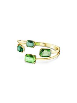 SWAROVSKI - Millenia Bangle, Octagon Cut, Green, Gold-Tone Plated