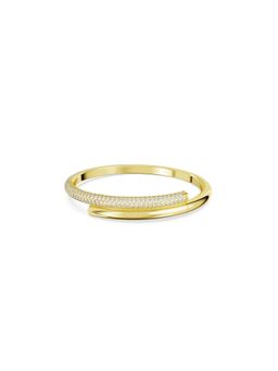SWAROVSKI - Dextera Bangle, Magnetic Closure, White, Gold-Tone Plated